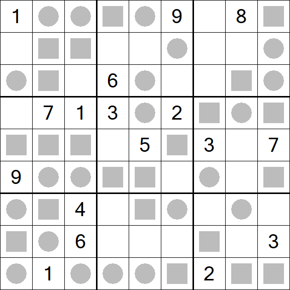 Even-Odd Sudoku - Difícil