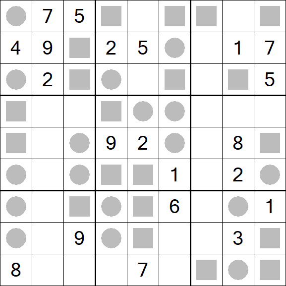 Even-Odd Sudoku - Difícil