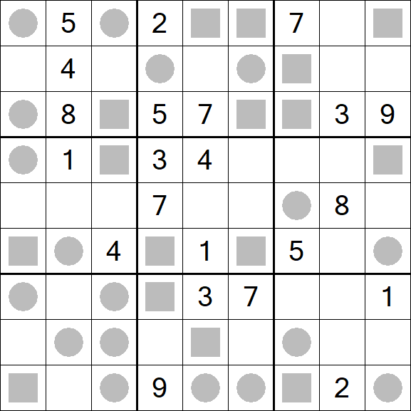Even-Odd Sudoku - Difícil