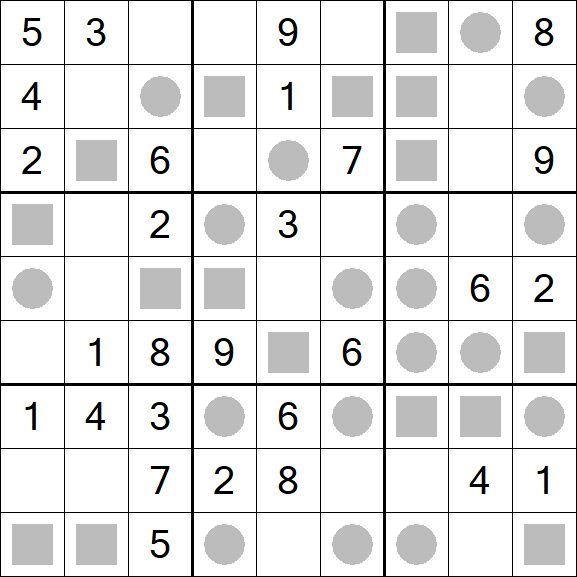 Even-Odd Sudoku - Mittel