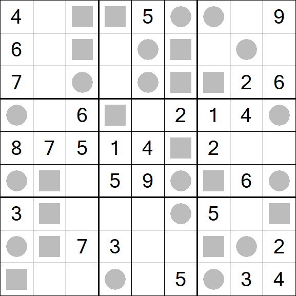 Even-Odd Sudoku - Mittel