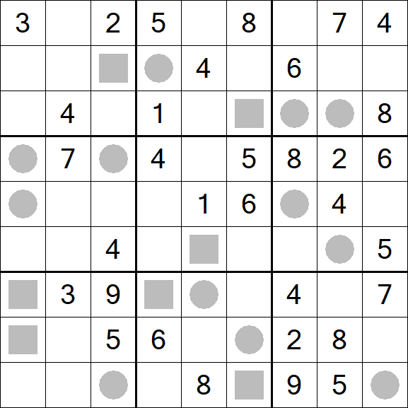 Even-Odd Sudoku - Mittel