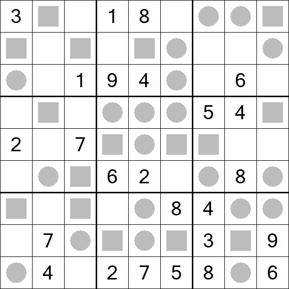 Even-Odd Sudoku - Mittel