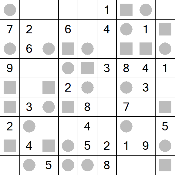 Even-Odd Sudoku - Mittel