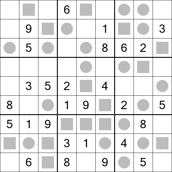 Even-Odd Sudoku - Mittel