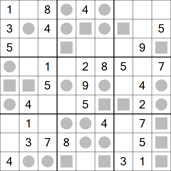 Even-Odd Sudoku - Medium