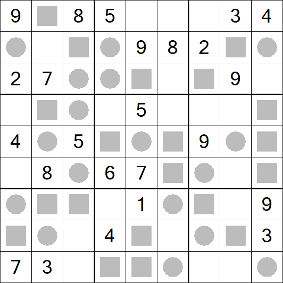 Even-Odd Sudoku - Moyen