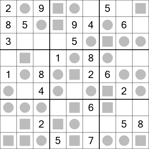 Even-Odd Sudoku - Mittel