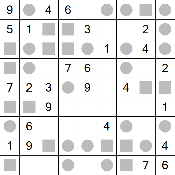 Even-Odd Sudoku - Mittel