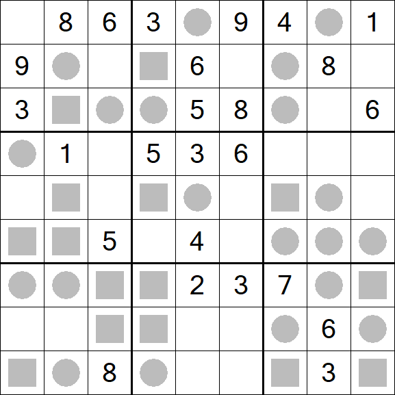 Even-Odd Sudoku - Mittel