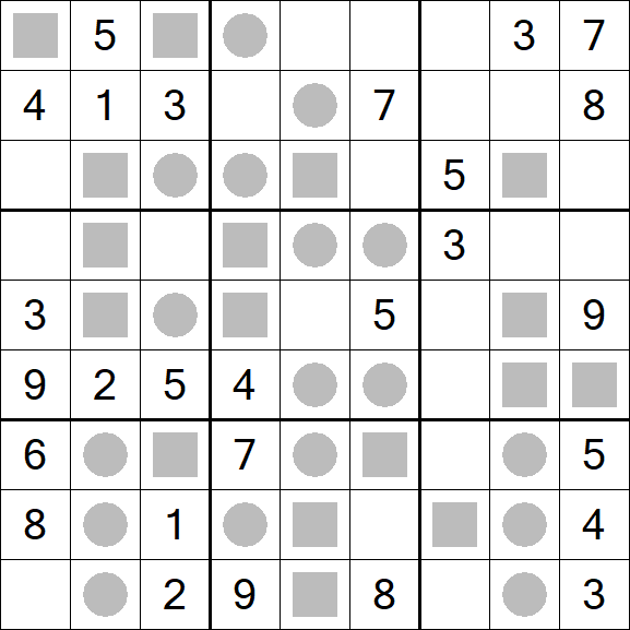 Even-Odd Sudoku - Mittel