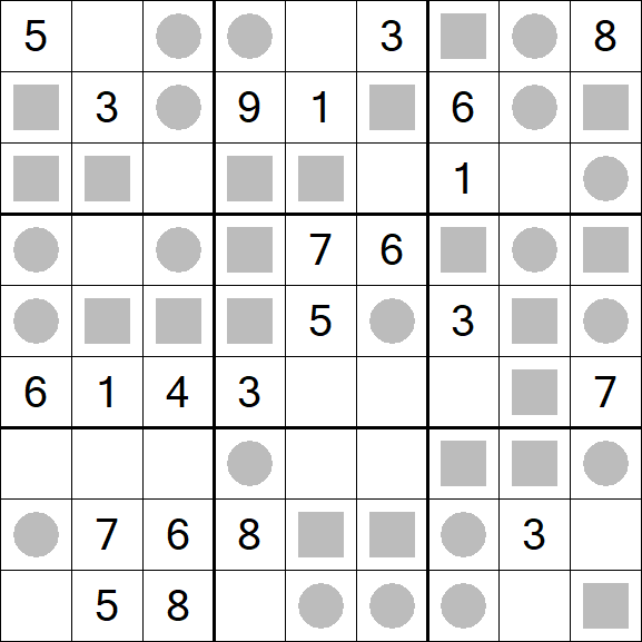 Even-Odd Sudoku - Mittel