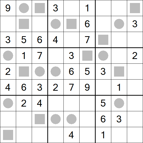 Even-Odd Sudoku - Mittel