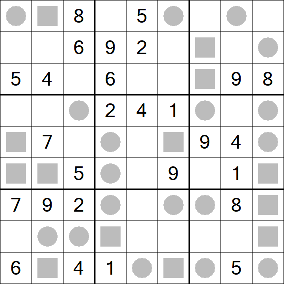 Even-Odd Sudoku - Mittel