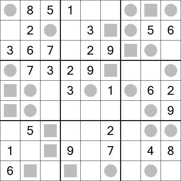Even-Odd Sudoku - Mittel