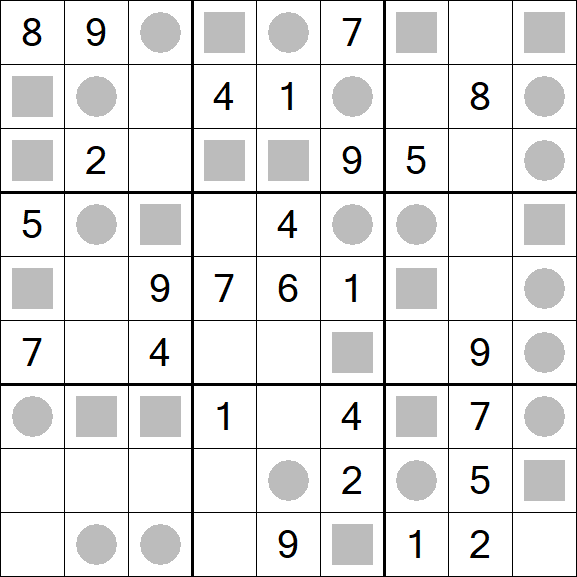 Even-Odd Sudoku - Mittel