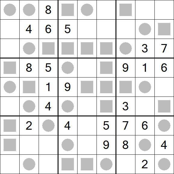 Even-Odd Sudoku - Mittel