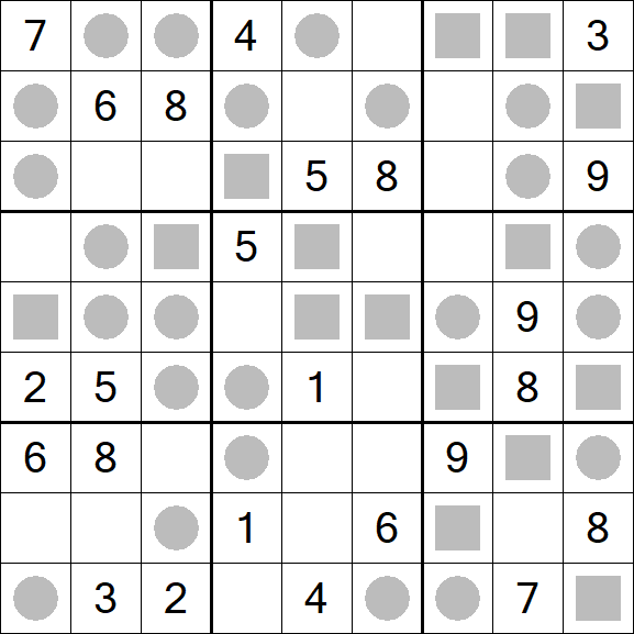 Even-Odd Sudoku - Mittel