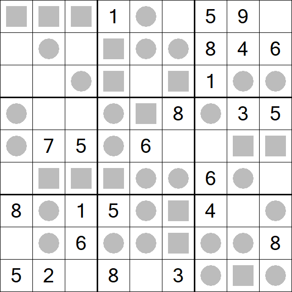 Even-Odd Sudoku - Mittel