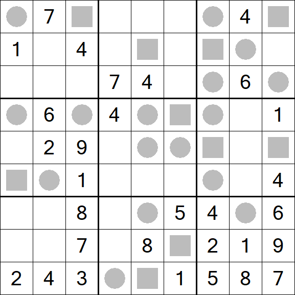 Even-Odd Sudoku - Mittel