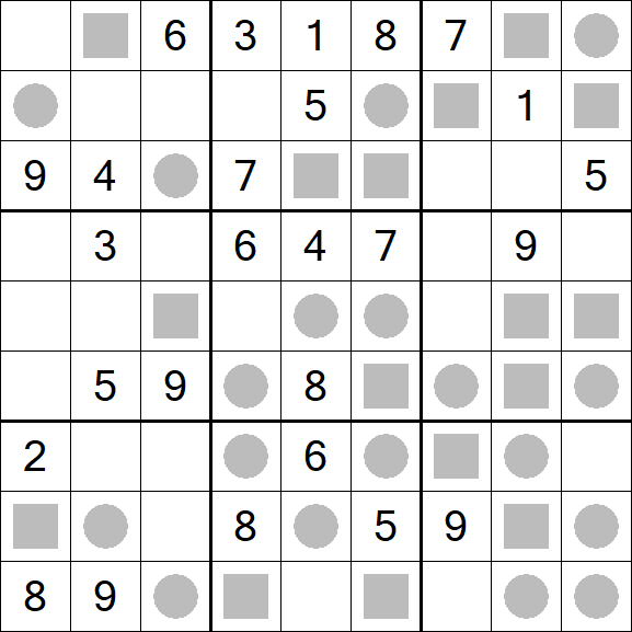 Even-Odd Sudoku - Mittel