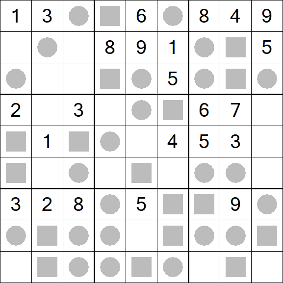 Even-Odd Sudoku - Mittel