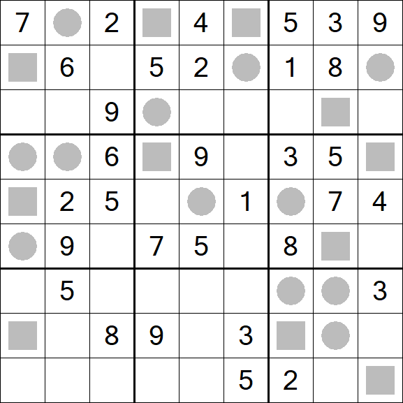 Even-Odd Sudoku - Mittel