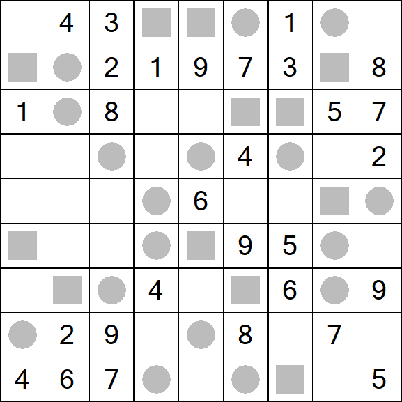 Even-Odd Sudoku - Mittel