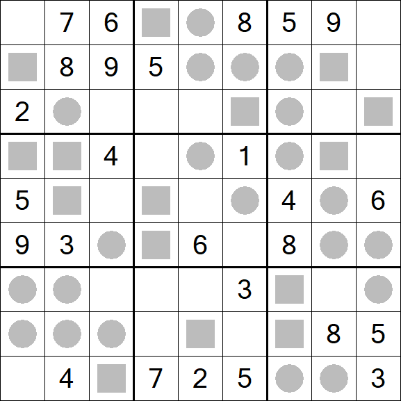 Even-Odd Sudoku - Mittel