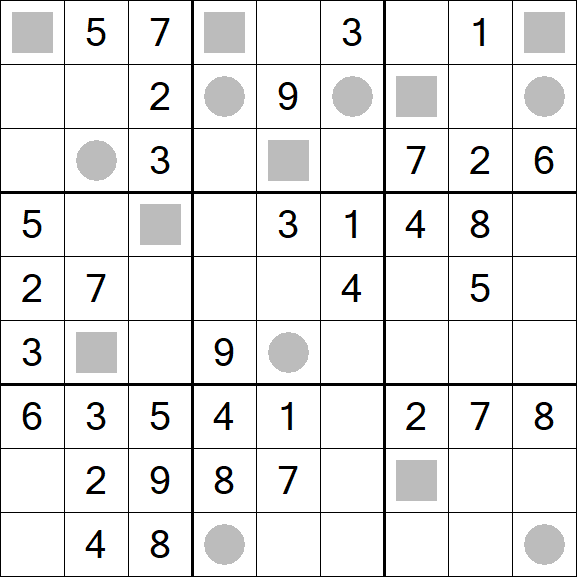 Even-Odd Sudoku - Mittel