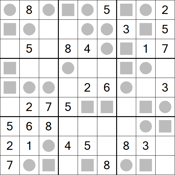 Even-Odd Sudoku - Mittel