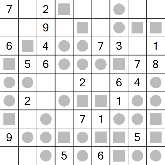 Even-Odd Sudoku - Mittel