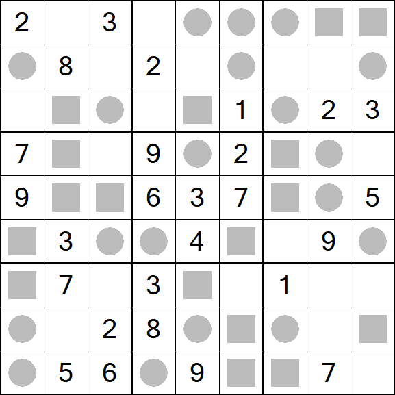 Even-Odd Sudoku - Mittel