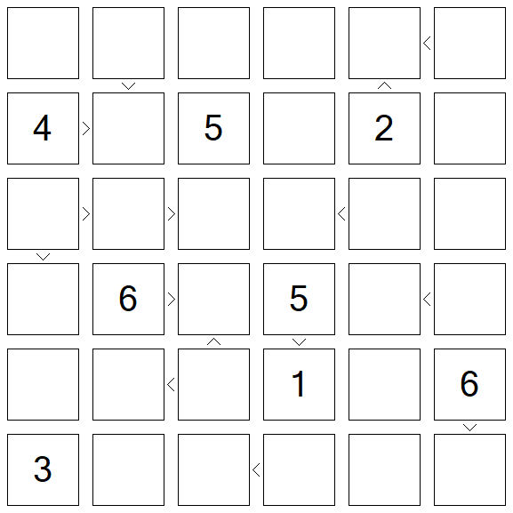 Futoshiki - Difícil