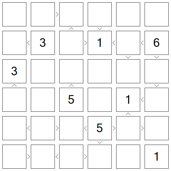 Futoshiki - Difícil