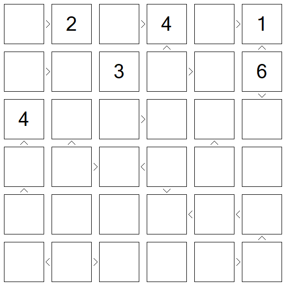 Futoshiki - Difícil