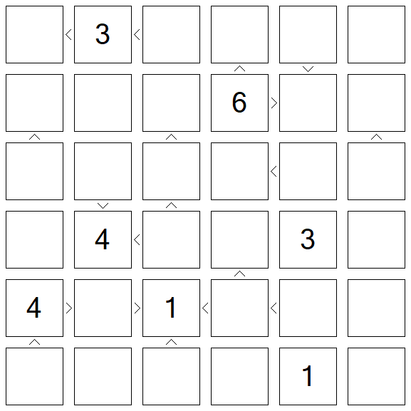 Futoshiki - Difícil