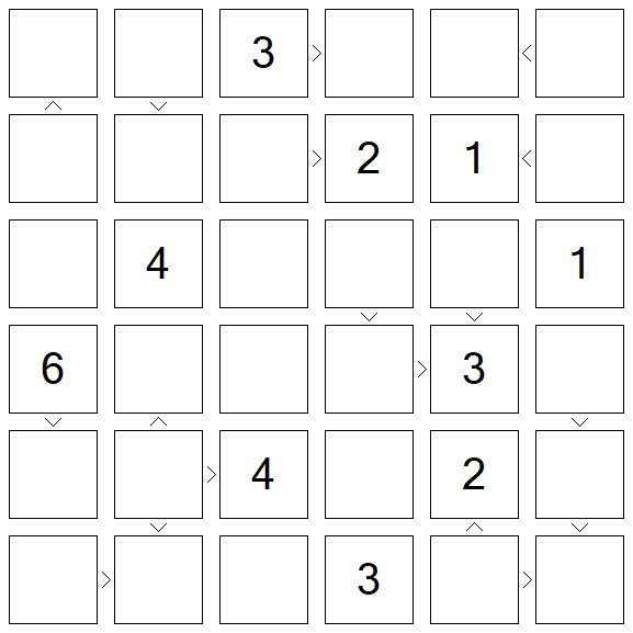Futoshiki - Schwierig