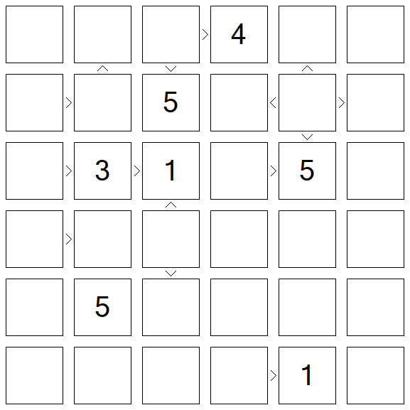 Futoshiki - Schwierig