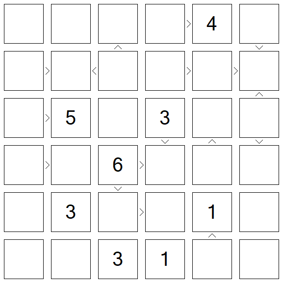 Futoshiki - Schwierig
