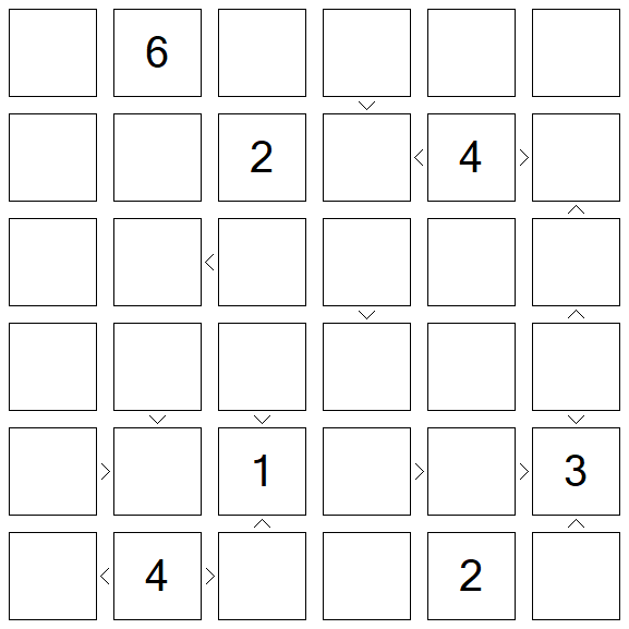 Futoshiki - Schwierig