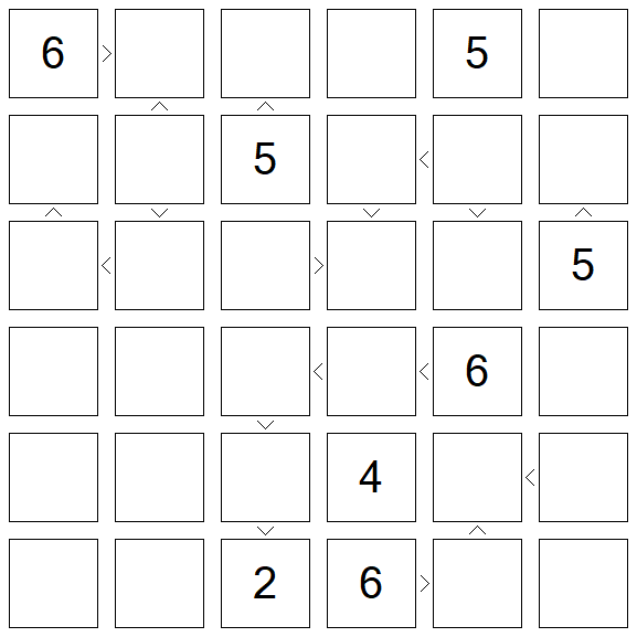 Futoshiki - Schwierig