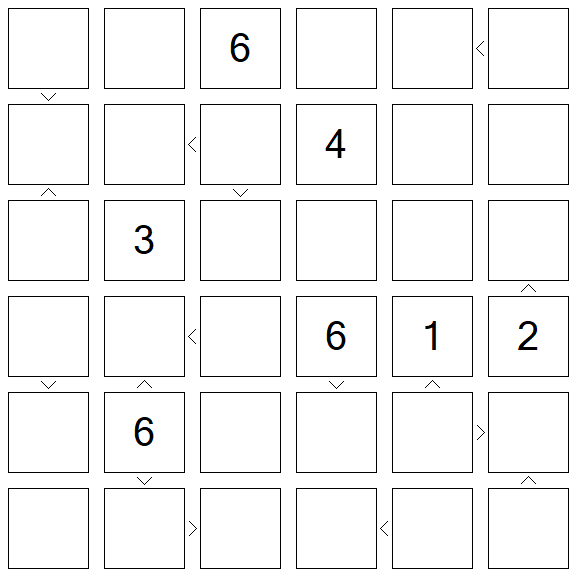 Futoshiki - Schwierig