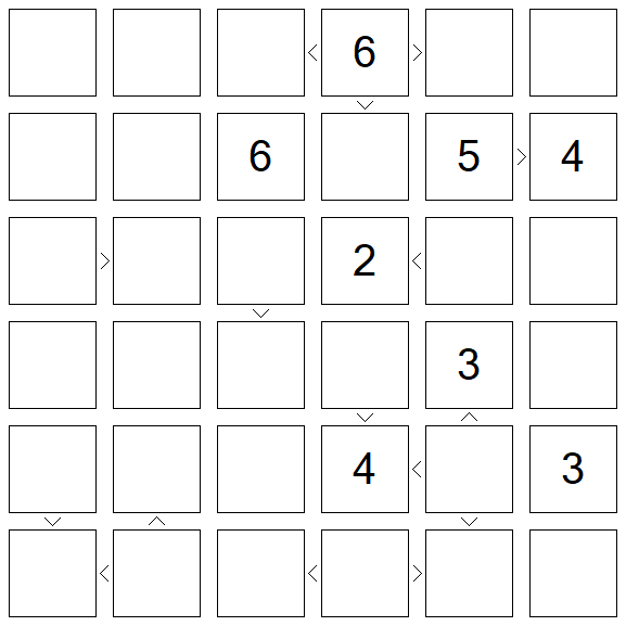 Futoshiki - Schwierig