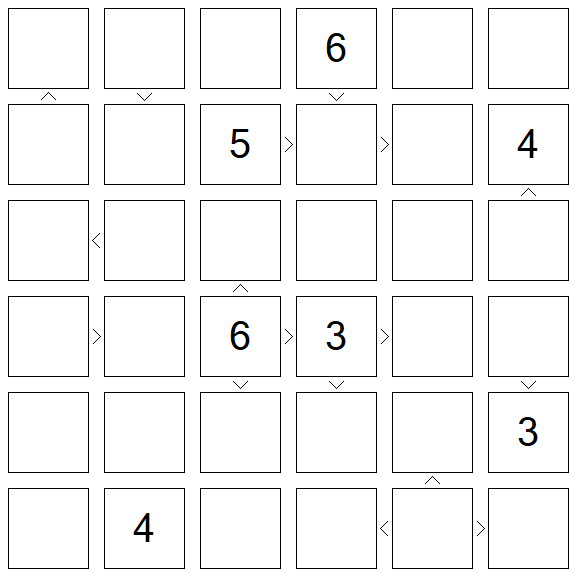 Futoshiki - Schwierig