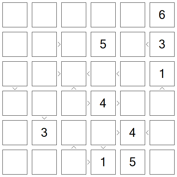 Futoshiki - Difícil