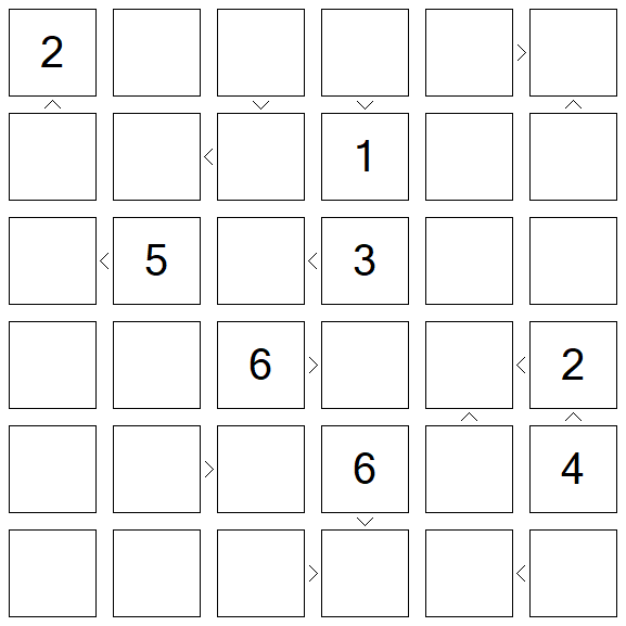 Futoshiki - Difícil