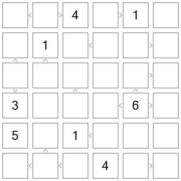 Futoshiki - Difícil