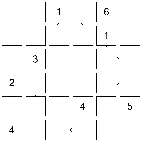 Futoshiki - Difficile
