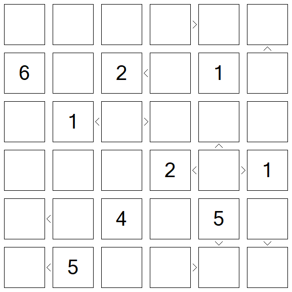 Futoshiki - Difficile